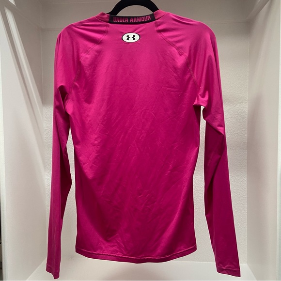 Women’s Pink Under Armour Long Sleeve Compression Shirt Size L - Picture 2 of 5